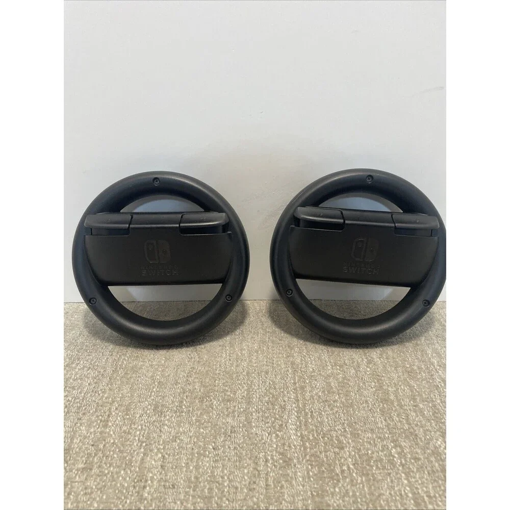 Nintendo Switch Steering Wheel Joy Con Holders Official Set Of 2 Black Racing